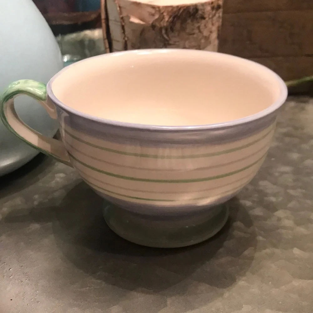 Anthropologie Striped Mug